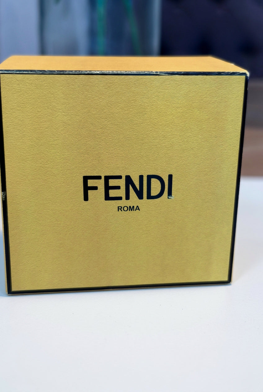 Fendi F-Logo & Pearl Crystal Chain Bracelet