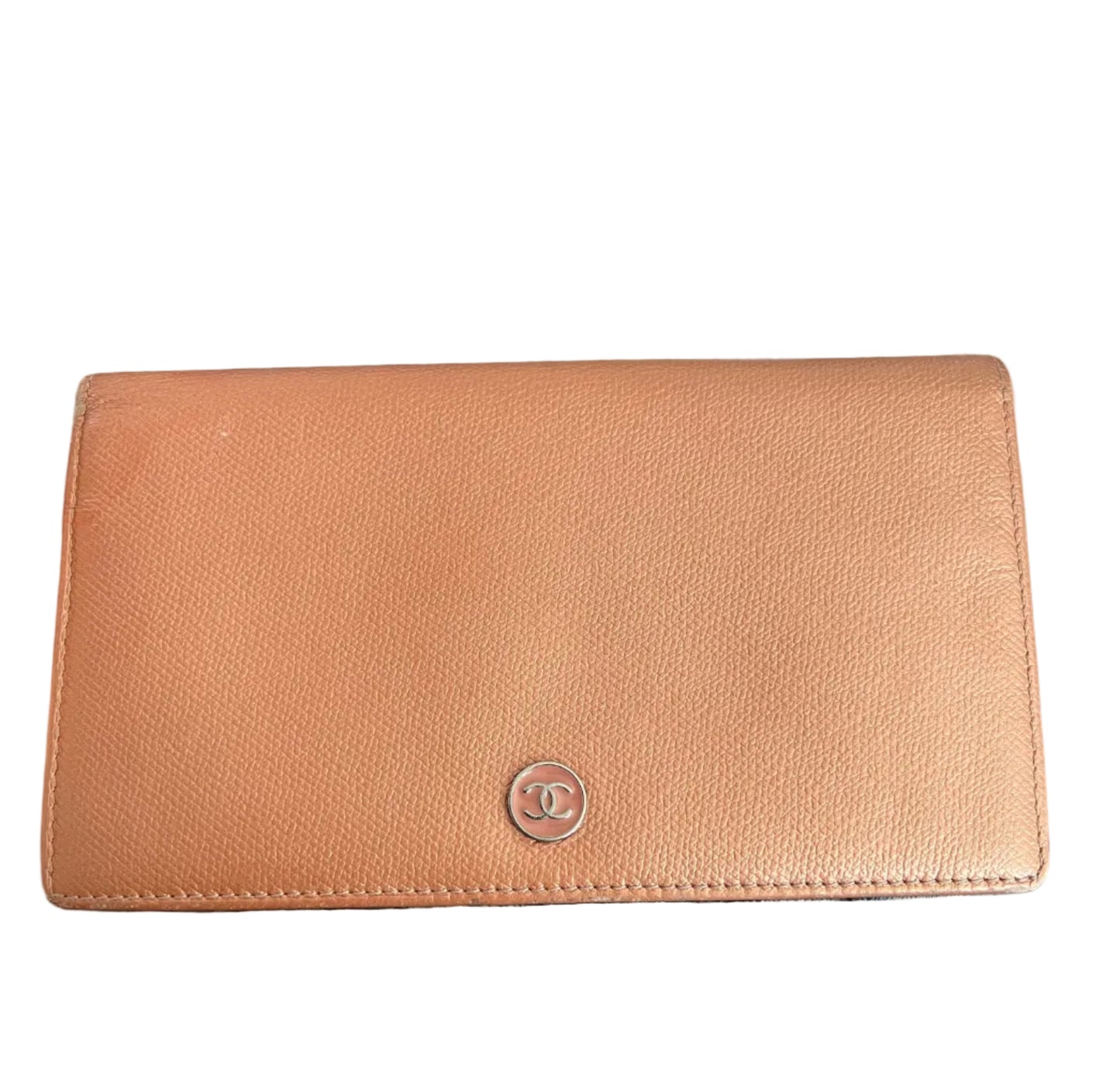 Chanel Peach Leather Wallet