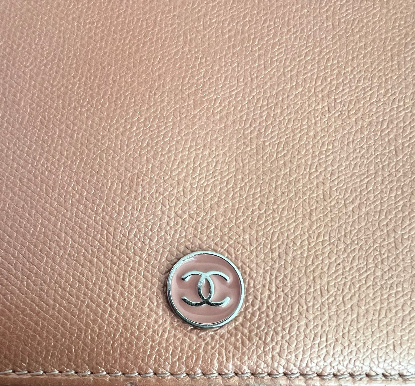 Chanel Peach Leather Wallet