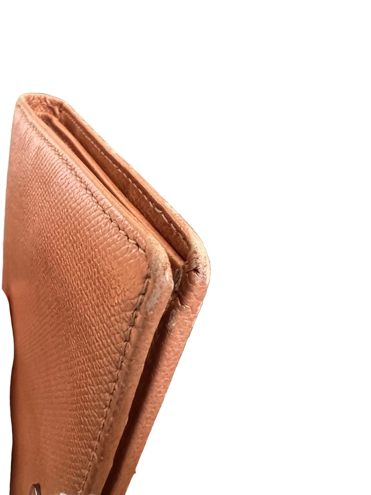 Chanel Peach Leather Wallet