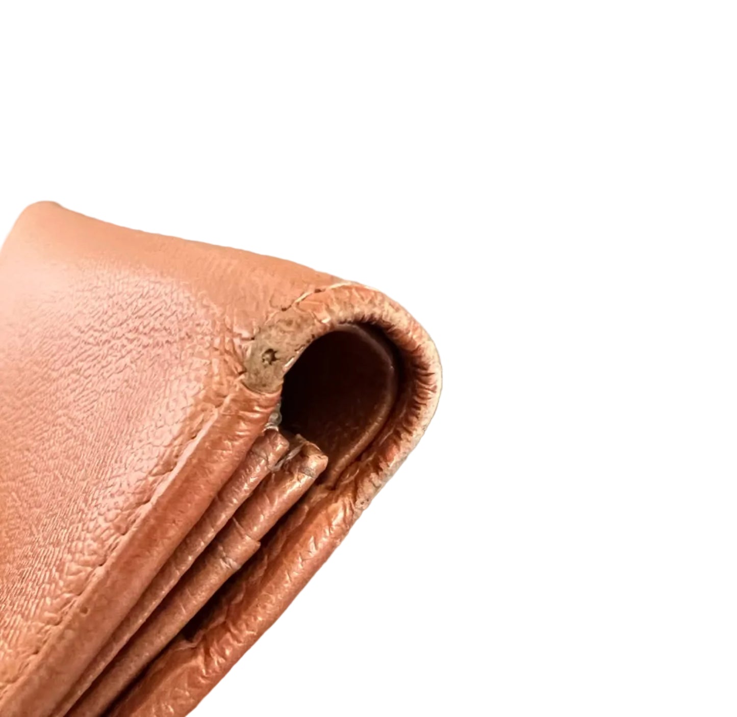 Chanel Peach Leather Wallet