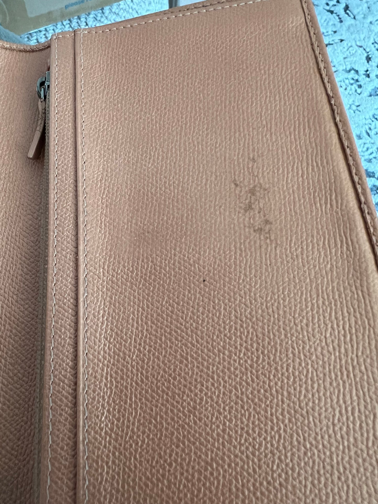 Chanel Peach Leather Wallet