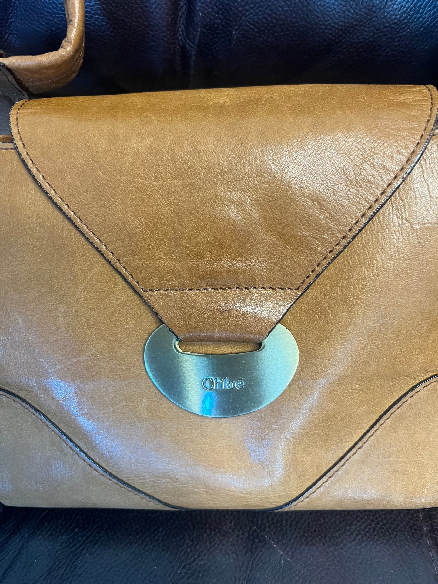 Vintage Chloe Leather Shoulder Flap Bag