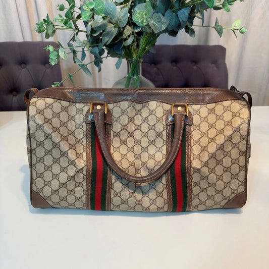Gucci Vintage Monogram Boston Duffle Bag