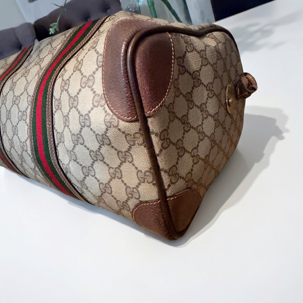 Gucci Vintage Monogram Boston Duffle Bag