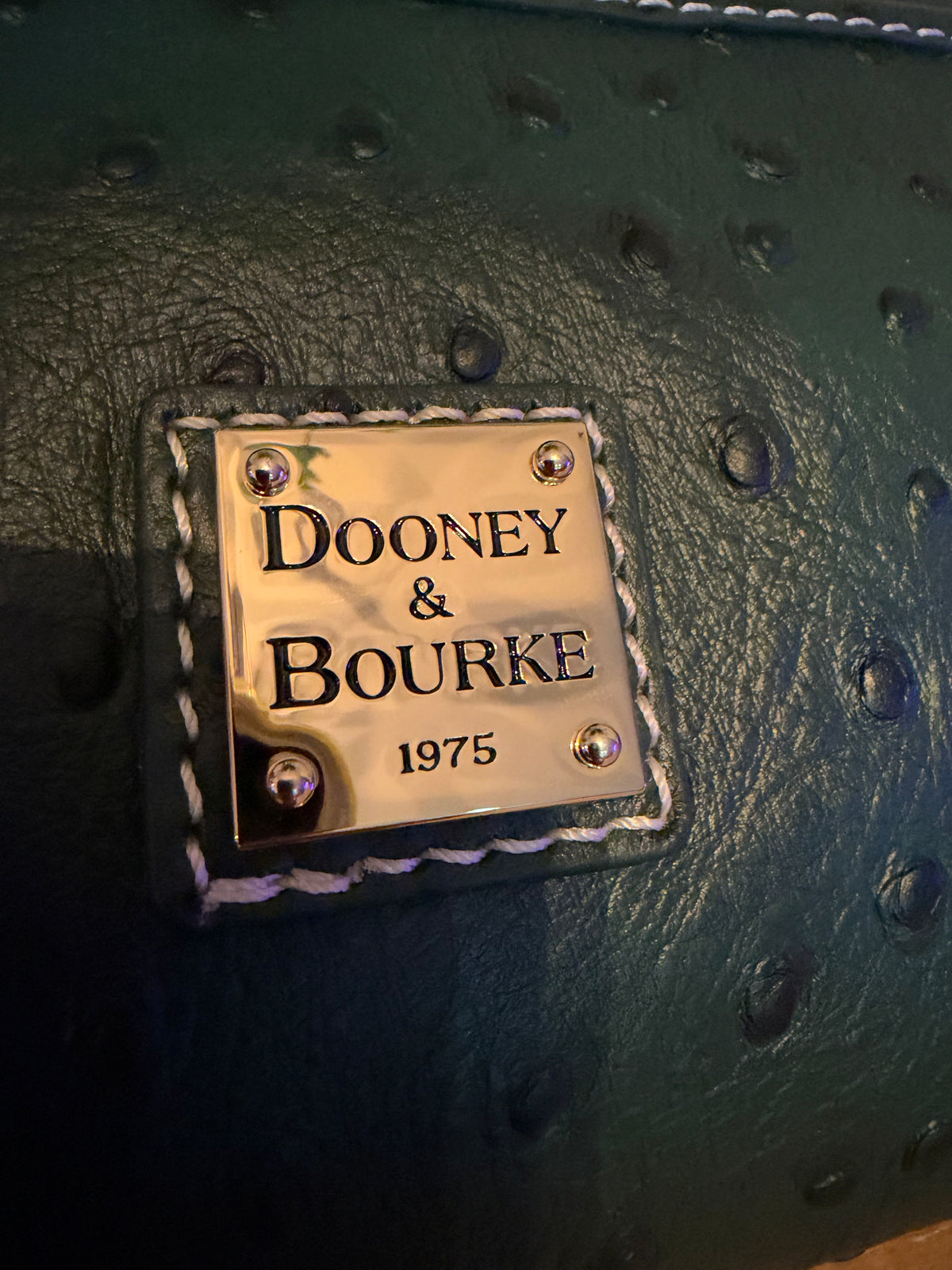 Dooney & Bourke Green Ginger Ostrich Crossbody