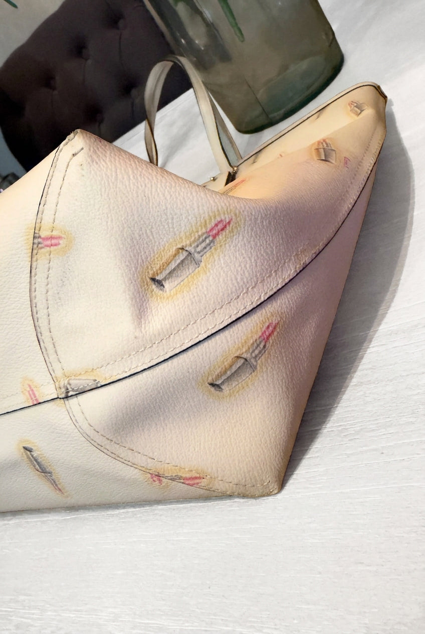 Coach Lipstick Print City Tote w/ Matching Zip Wallet
