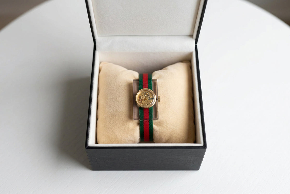 Gucci Vintage Web Plexiglass Bangle Watch