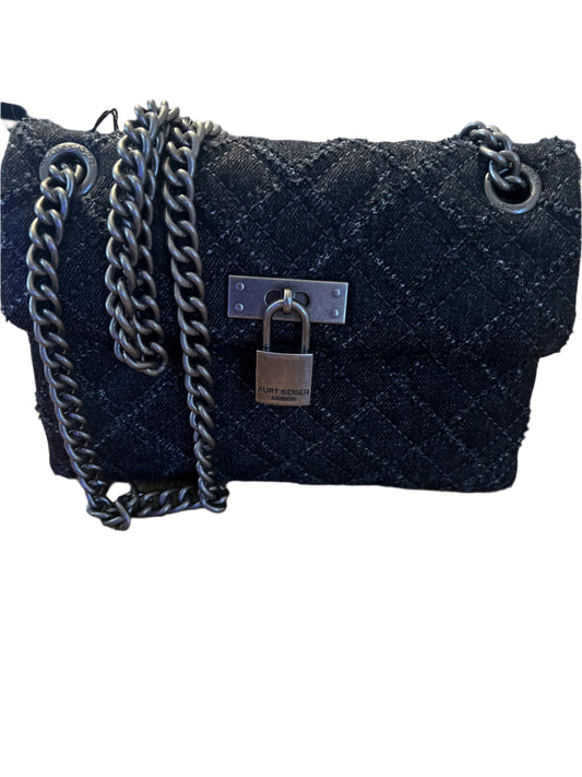 Kurt Geiger Britton Black Denim Bag