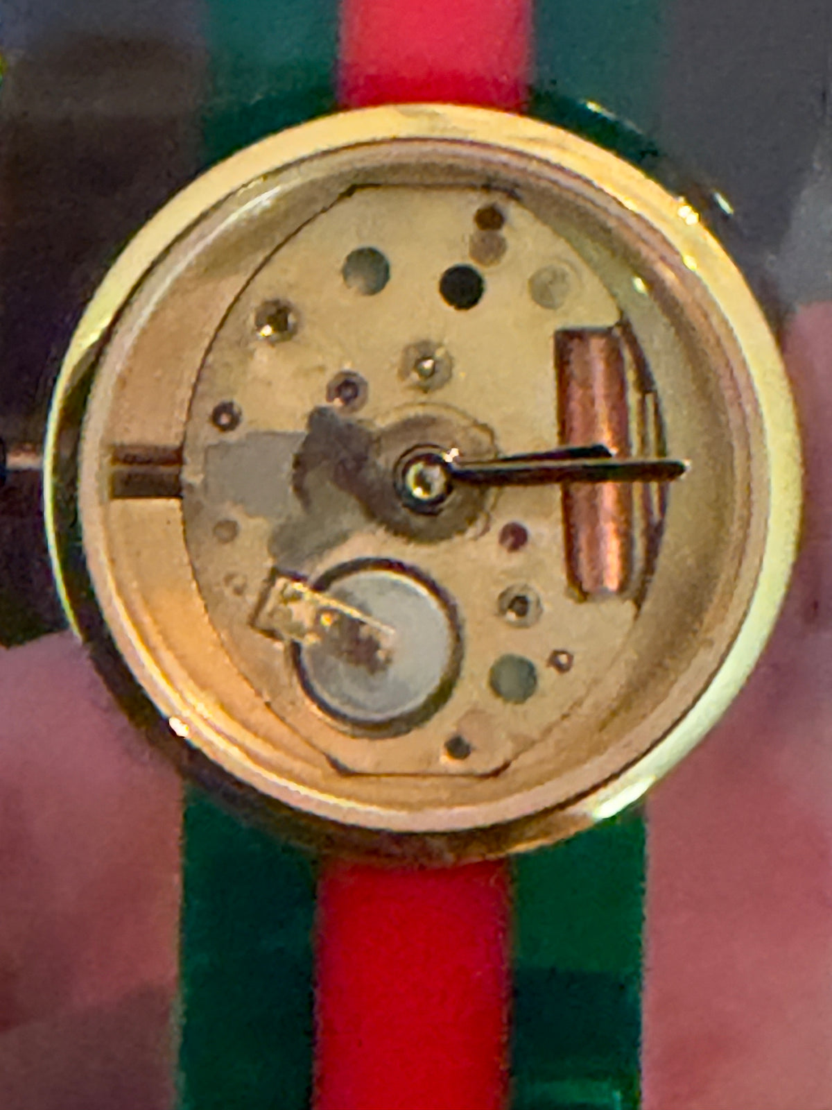 Gucci Vintage Web Plexiglass Bangle Watch