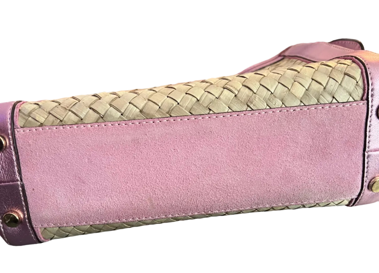 Coach Metallic Pink and Rattan Limited Edition Tote