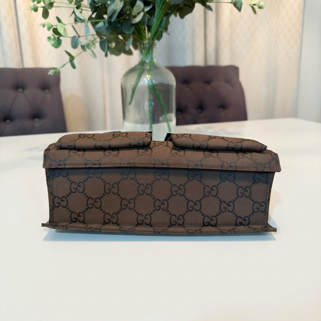Gucci Vintage Tom Ford Era GG Monogram Dual Pocket Tote