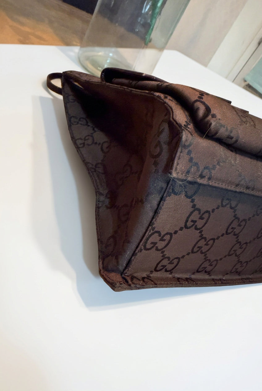 Gucci Vintage Tom Ford Era GG Monogram Dual Pocket Tote