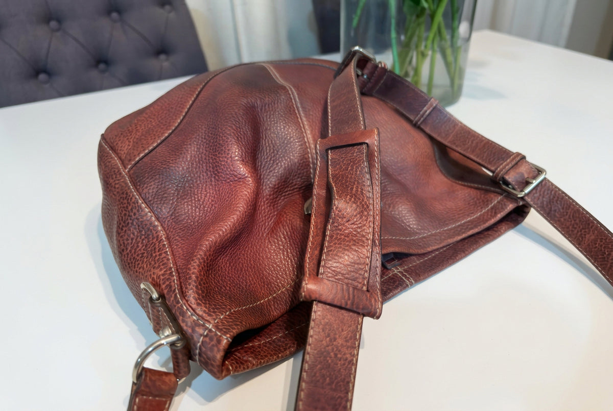 Gucci Vintage Brown Leather Hobo