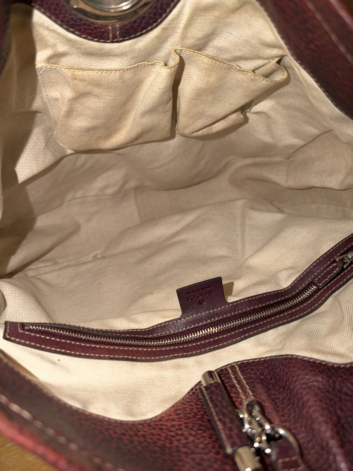 Gucci Vintage Brown Leather Hobo