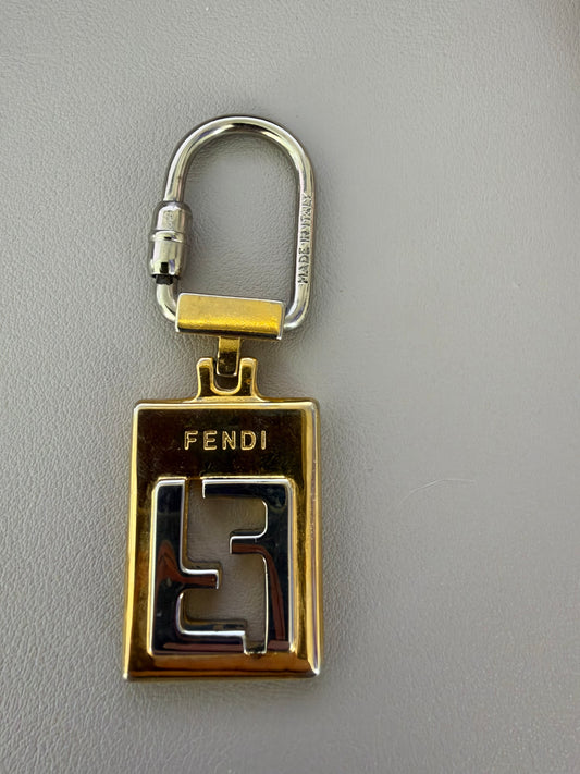 Fendi Two Toned Keychain Pendant/Necklace