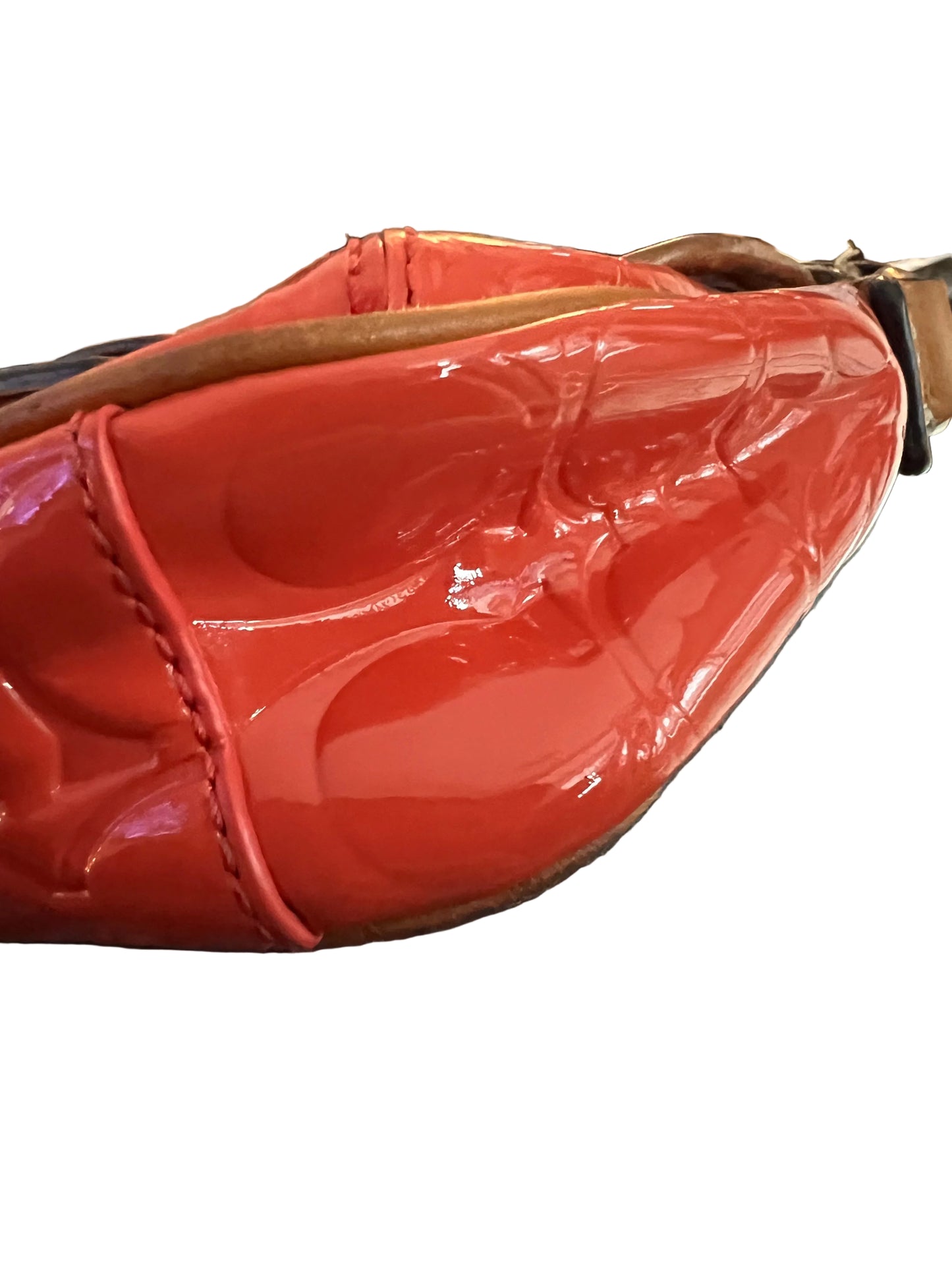 PREVIEW-DROP NEXT TIKTOK LIVE-Coach Patent Orange Messenger