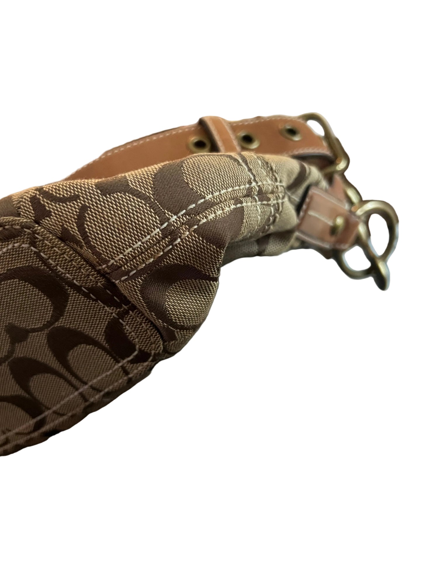 Coach Signature Canvas Shoulder Bag with Zip