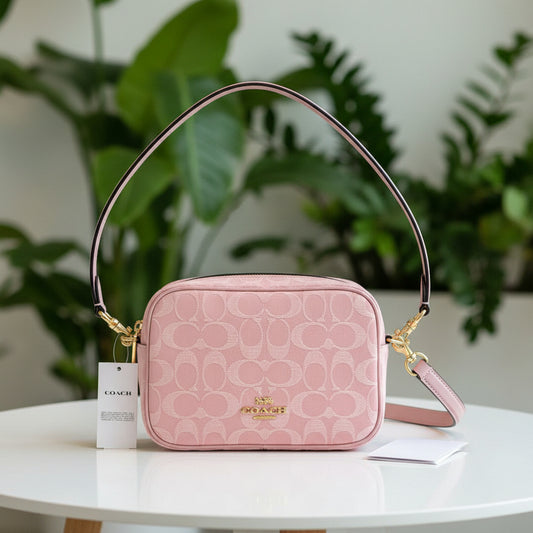 Coach Pink Denim Mini Carey