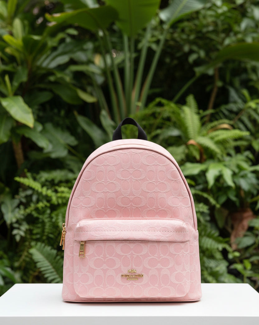 Coach Pink Denim Taylor Backpack
