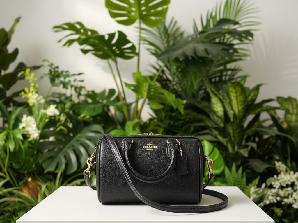 Coach Embossed Leather Mini Rowan