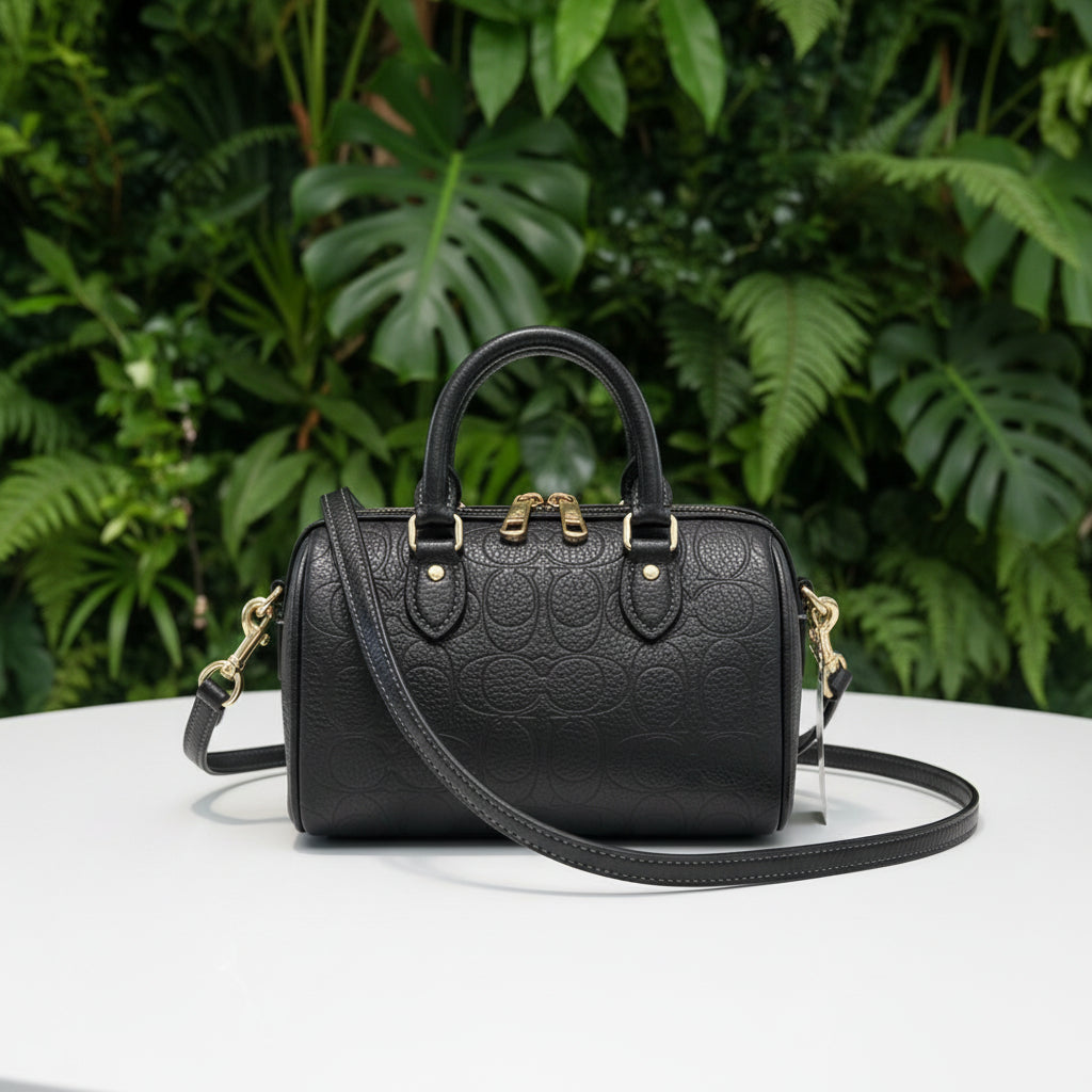 Coach Embossed Leather Mini Rowan