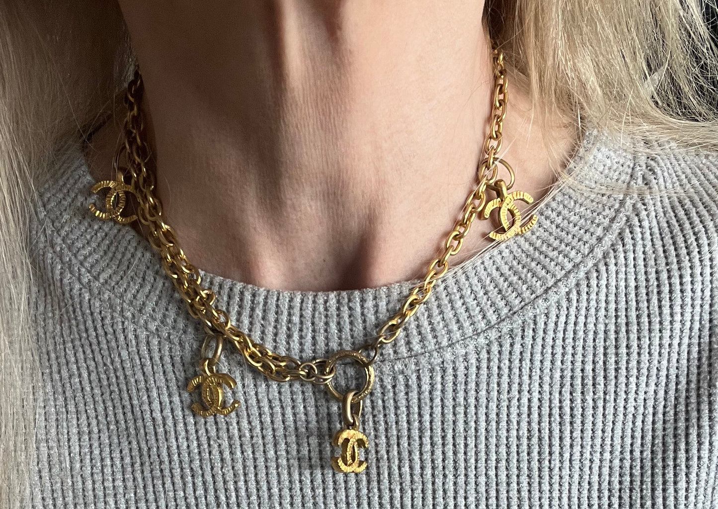 Chanel Vintage Necklace with CC Charms