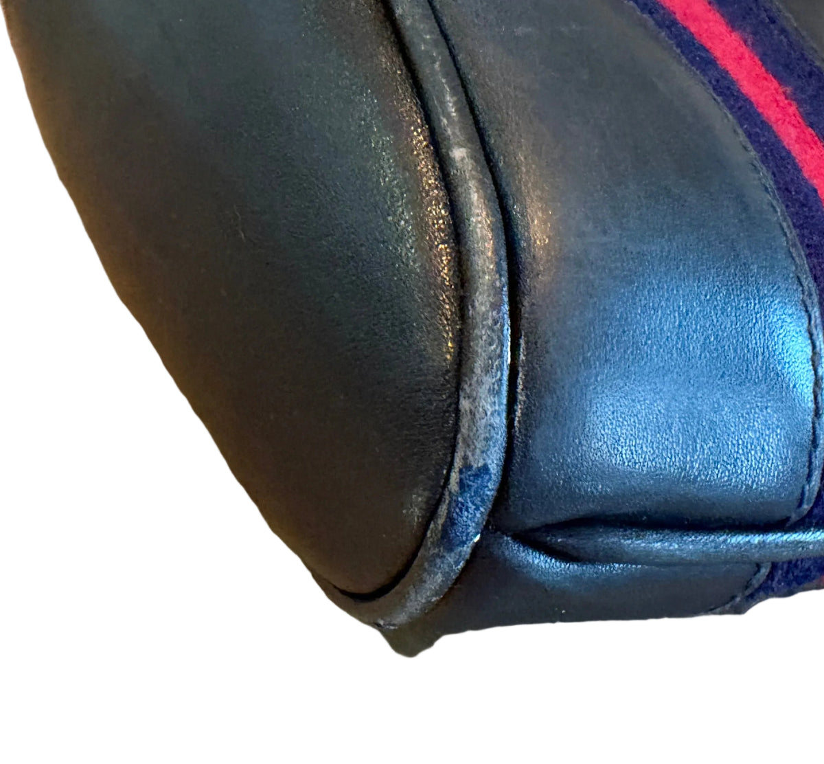 Gucci Vintage Navy Leather Shoulder Bag