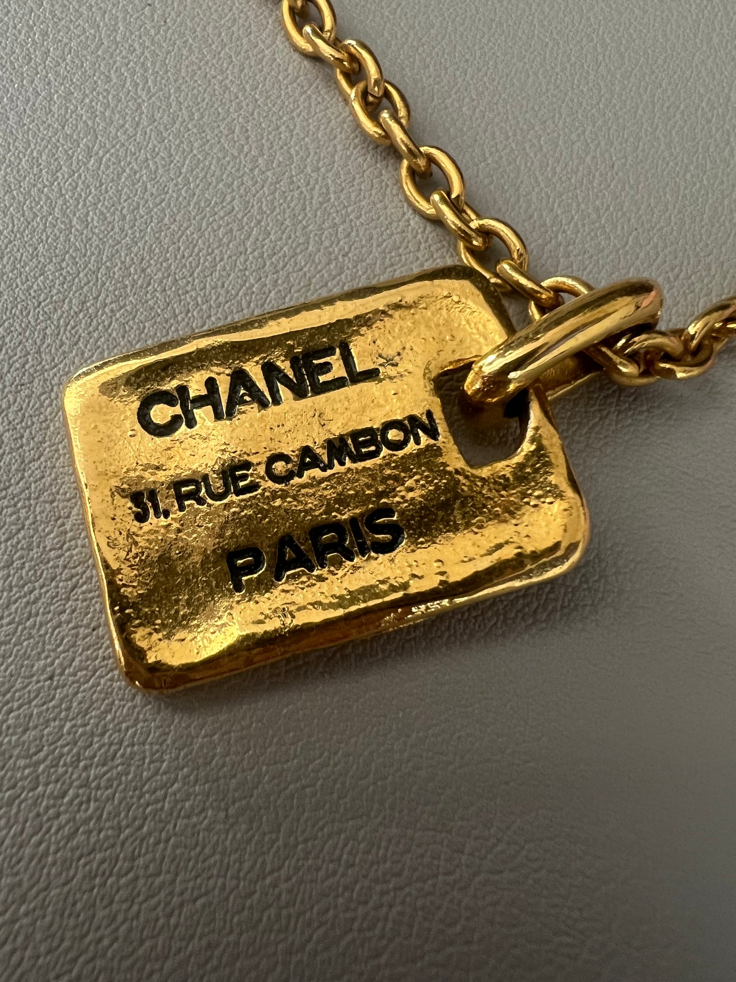 Chanel Vintage Dog Tag Necklace