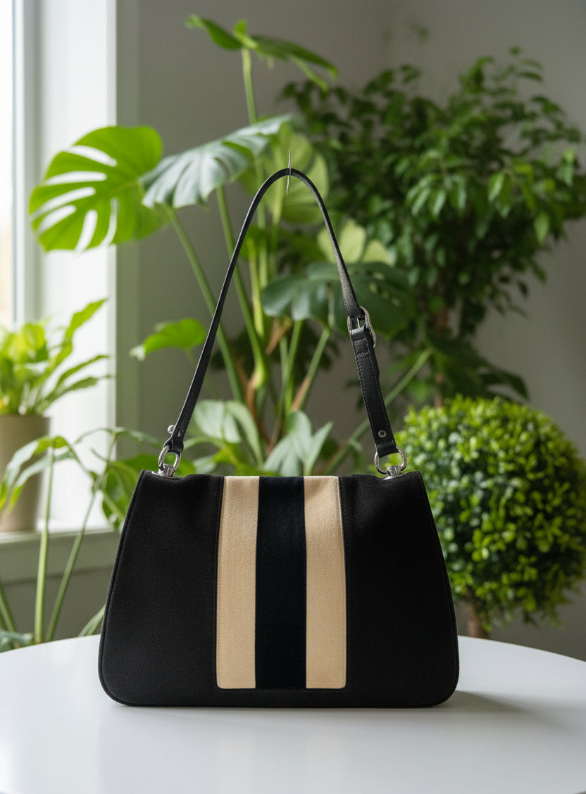 Gucci Velvet Blondie Web Flap Bag