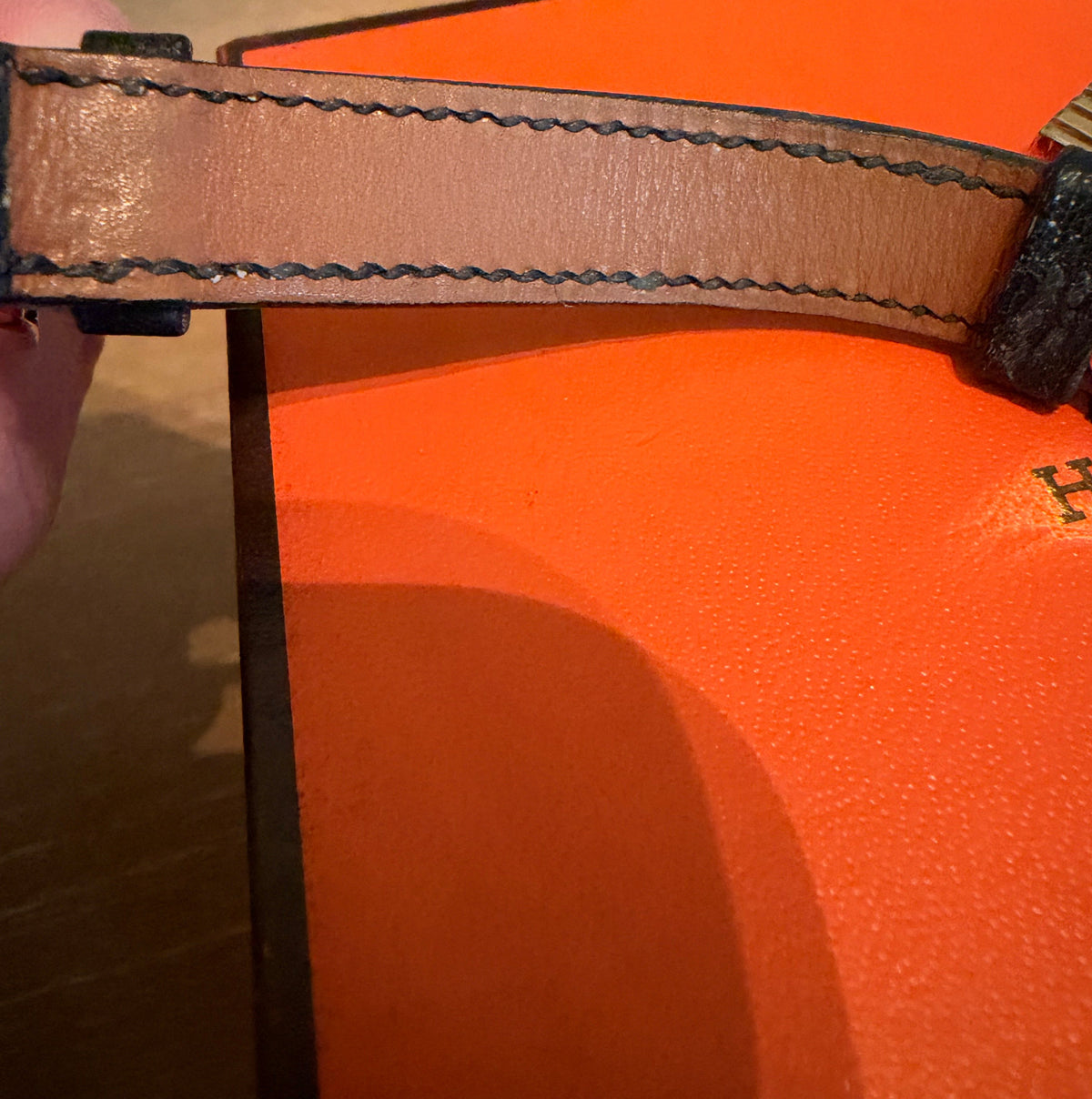 Hermes Vintage Black Kelly Padlock Watch