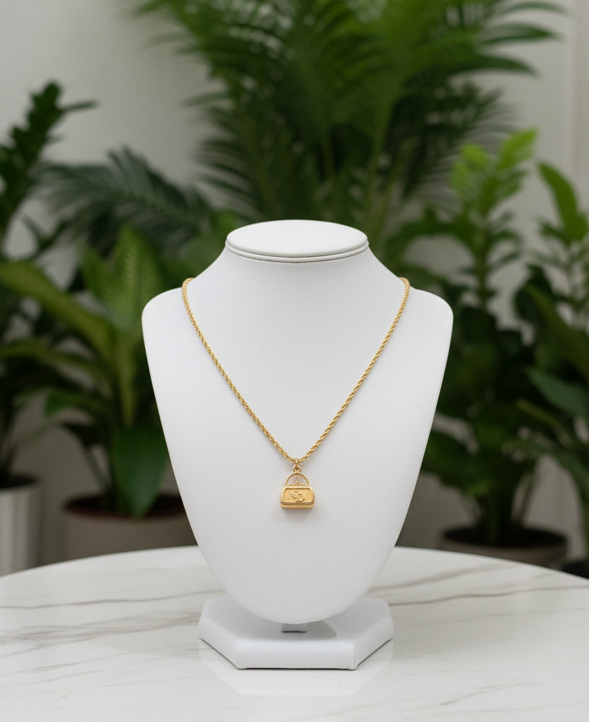 Dior Purse Charm Pendant Necklace