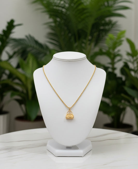Dior Purse Charm Pendant Necklace