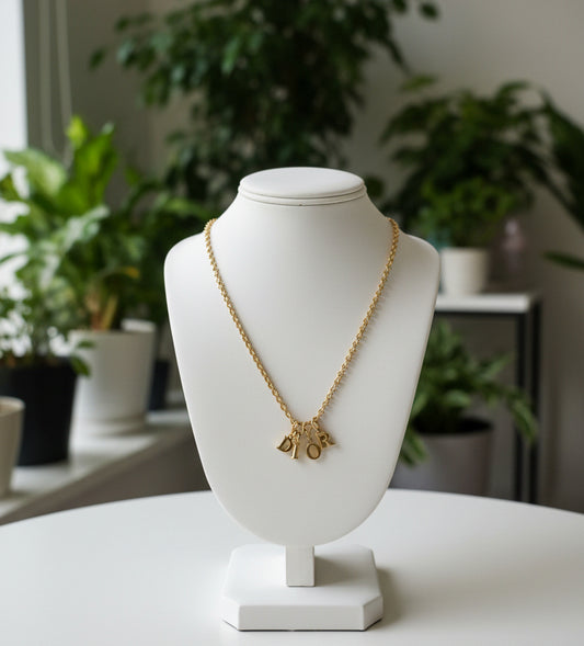 Dior Logo Charm Necklace
