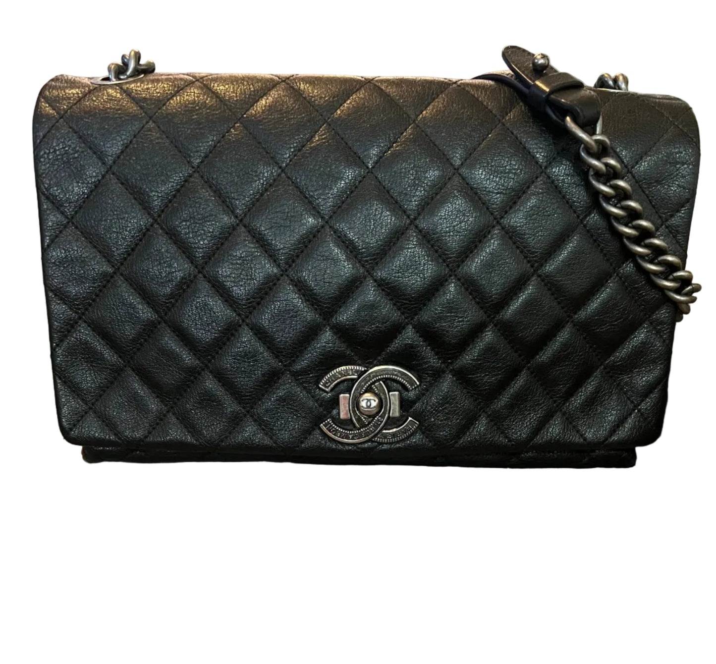 Chanel Metallic Goatskin City Rock Flap Bag Large