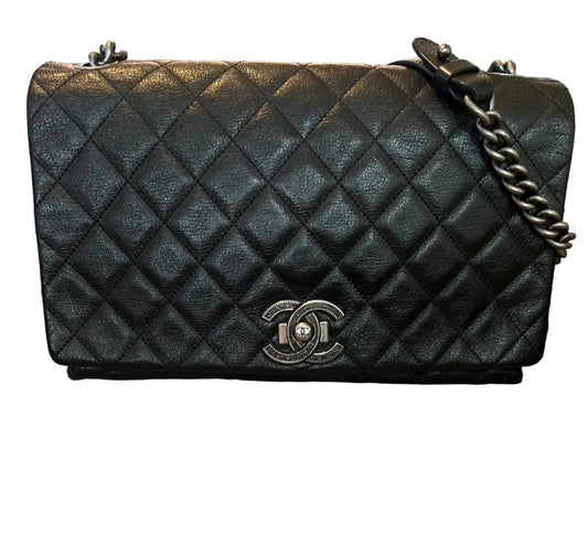 Chanel Metallic Goatskin City Rock Flap Bag Large