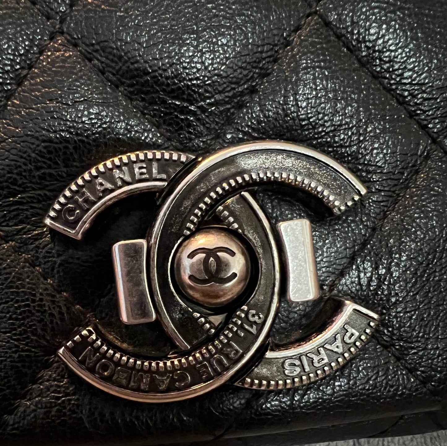 Chanel Metallic Goatskin City Rock Flap Bag Large