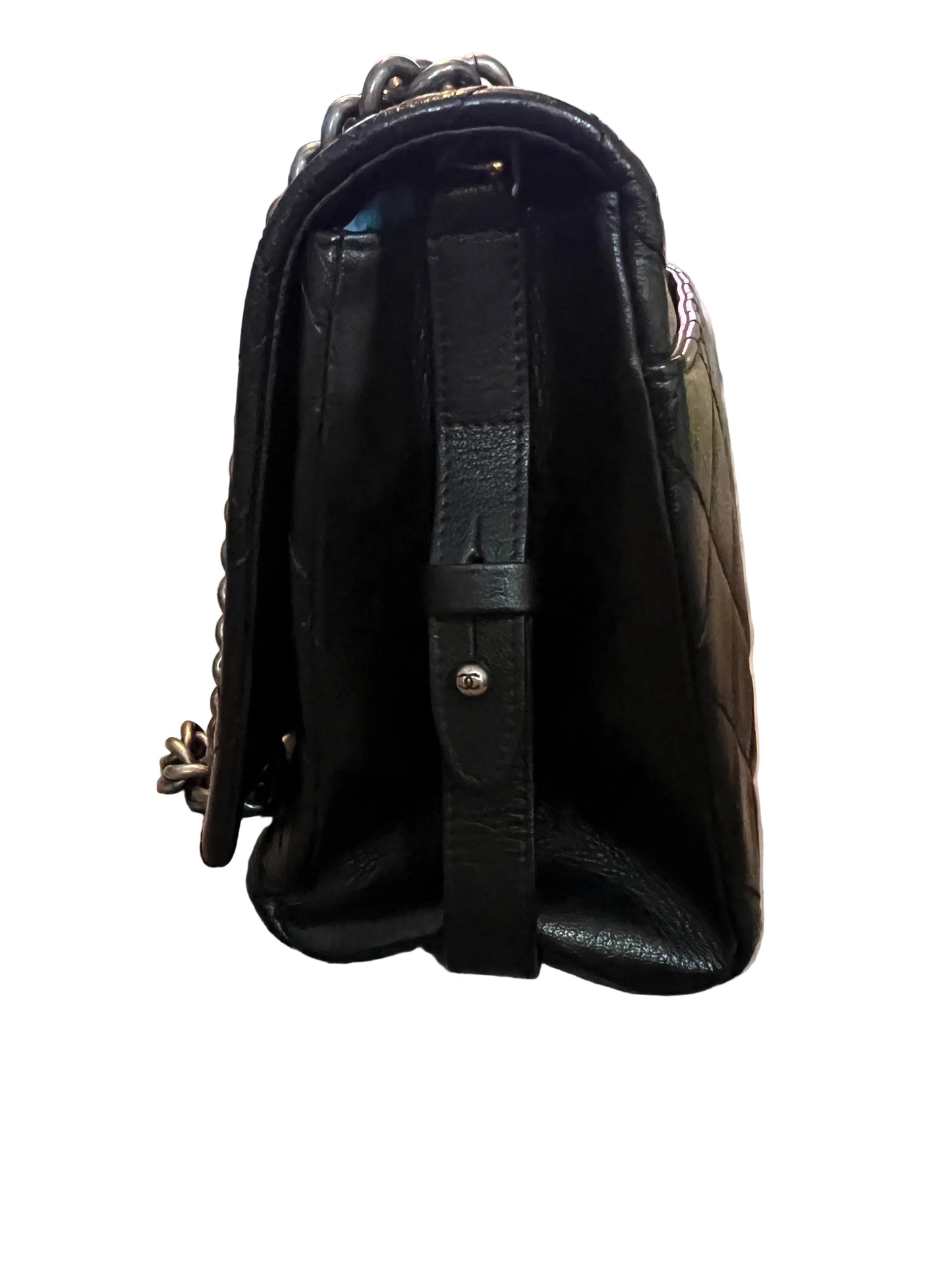 Chanel Metallic Goatskin City Rock Flap Bag Large