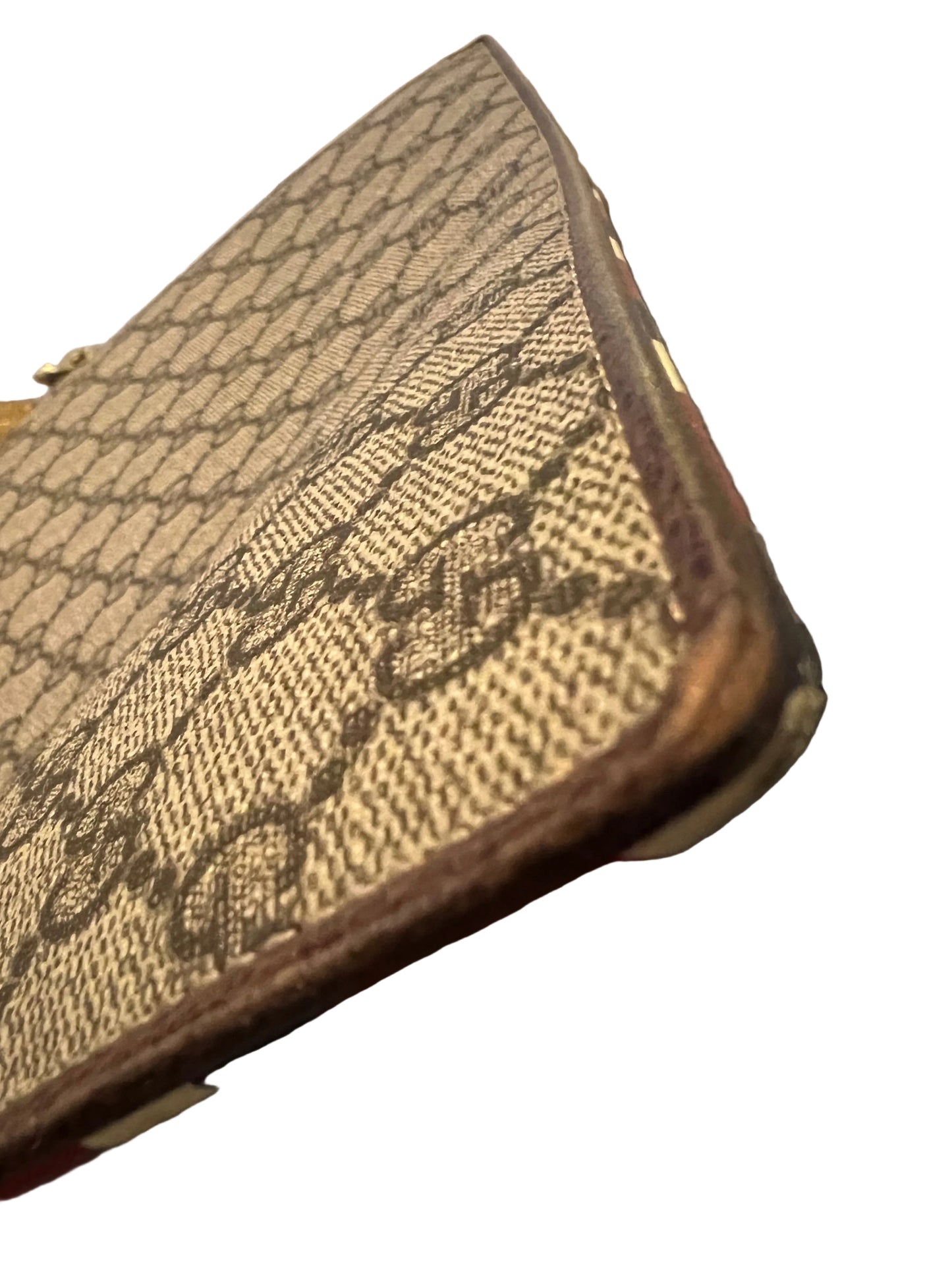 Gucci Coated Canvas GG Supreme Monogram Courrier Embroidered UFO Pouch
