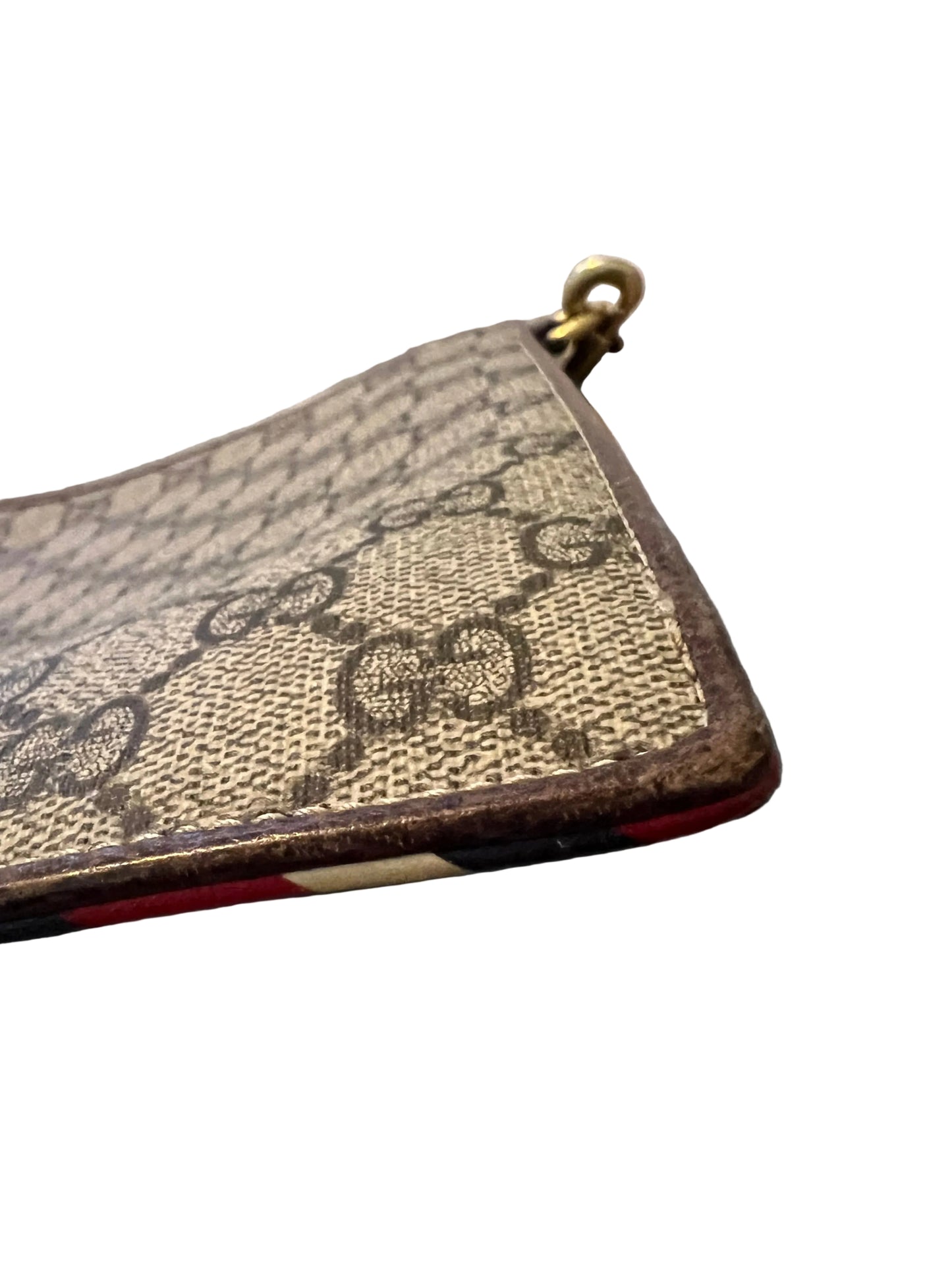 Gucci Coated Canvas GG Supreme Monogram Courrier Embroidered UFO Pouch