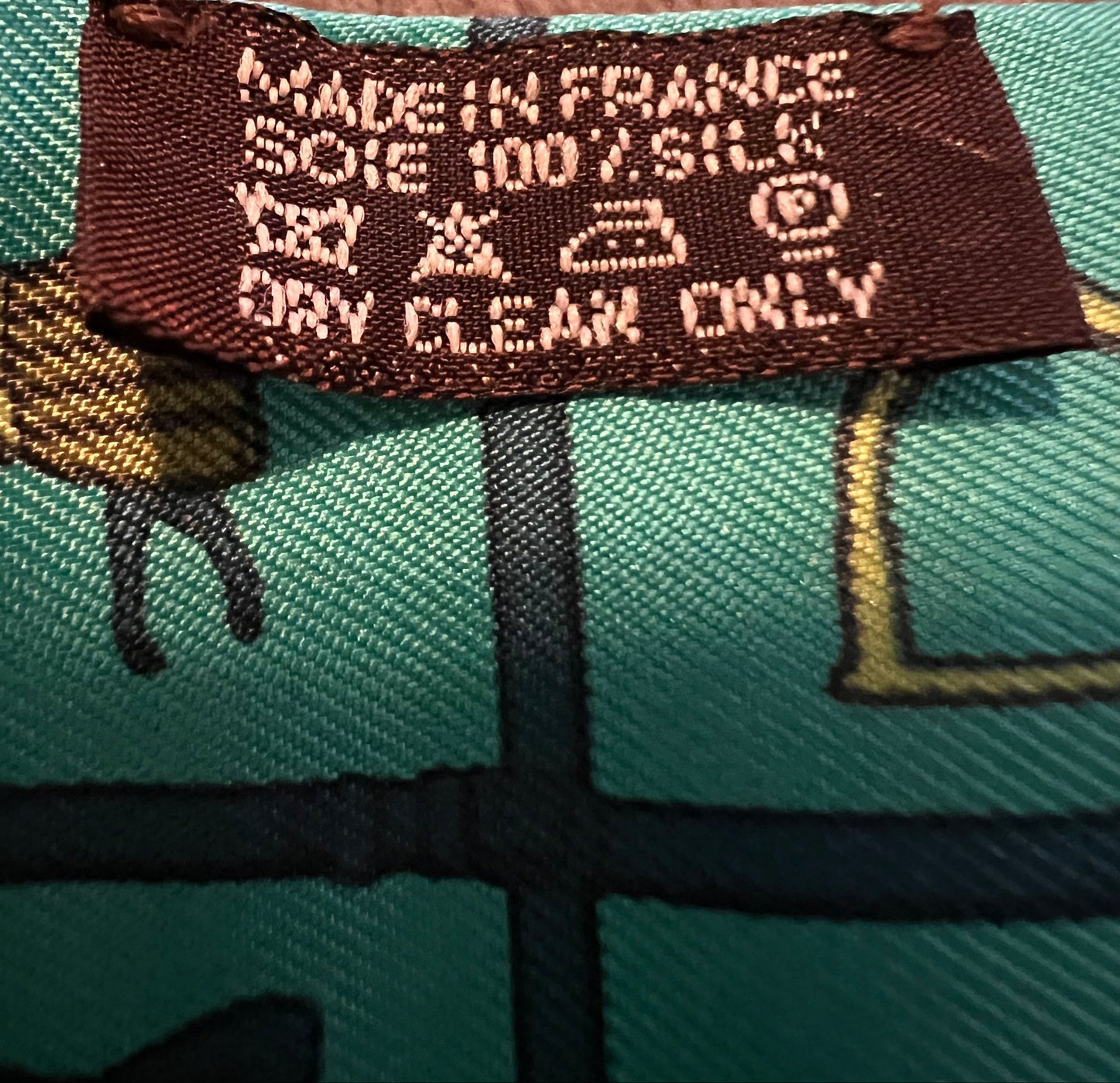 Hermes Turquoise Silk Twilly