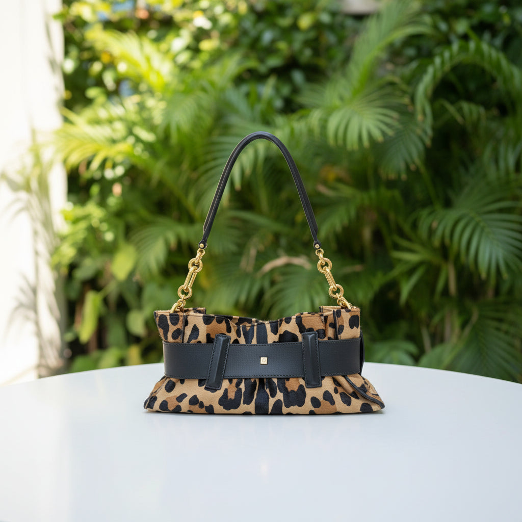 Balmain Leopard Pony Hair Mini Anthem
