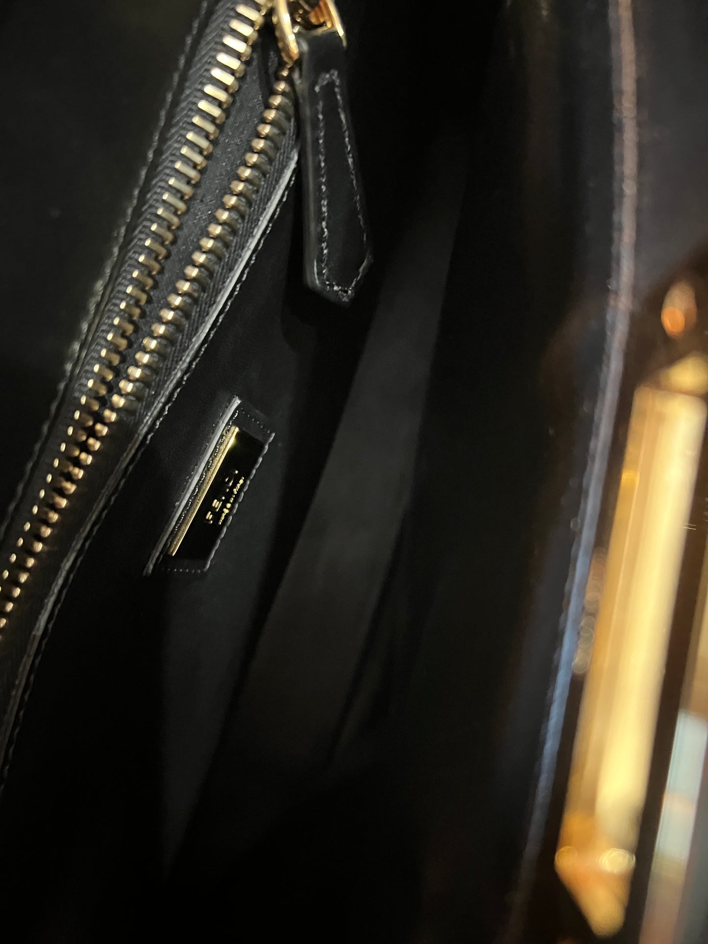 Fendi Black Leather Peekaboo
