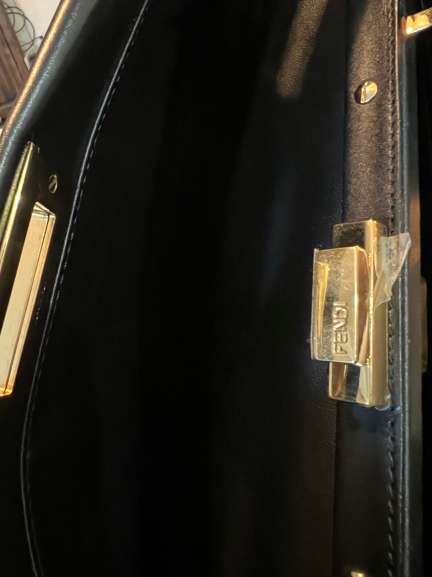 Fendi Black Leather Peekaboo