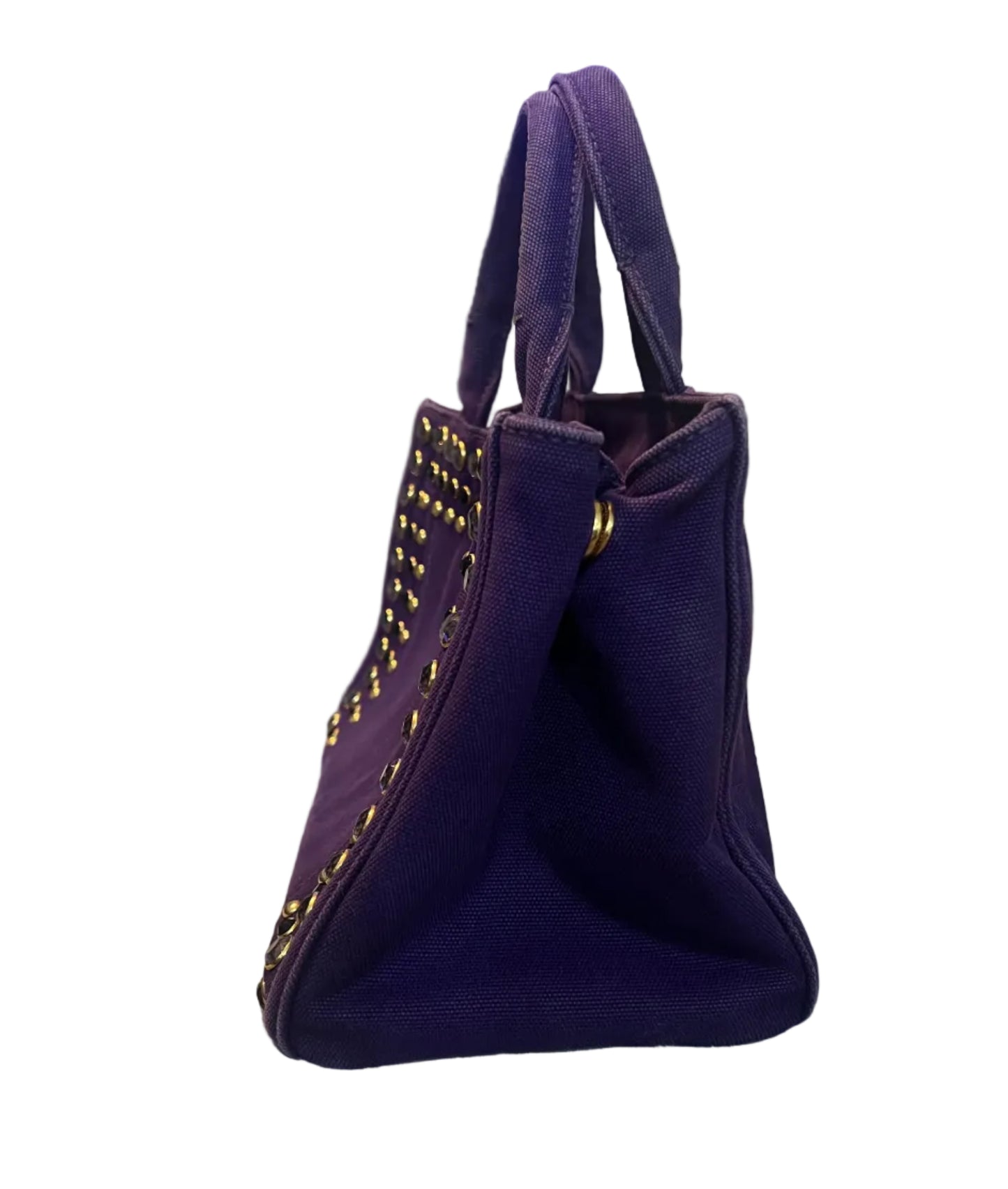 Prada Purple Embellished Canapa