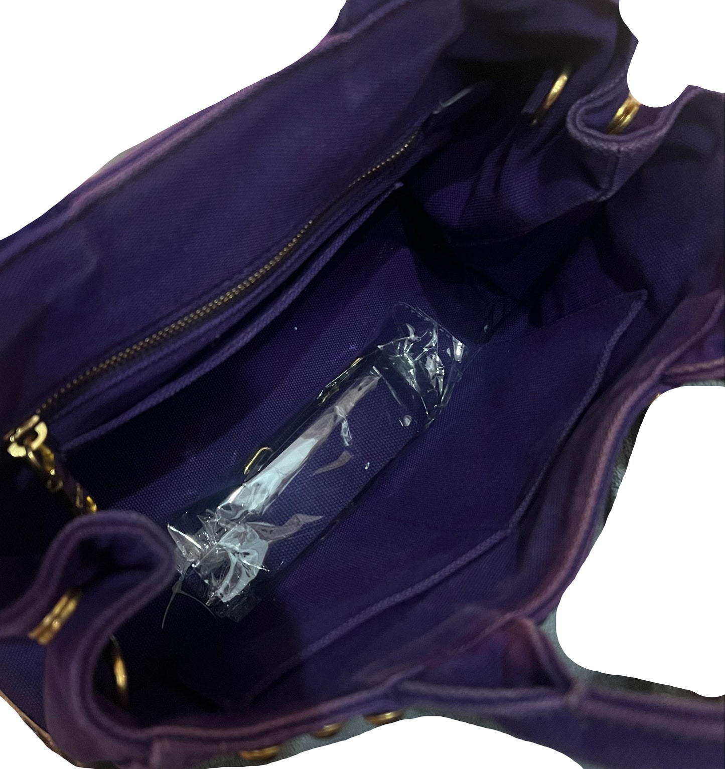 Prada Purple Embellished Canapa