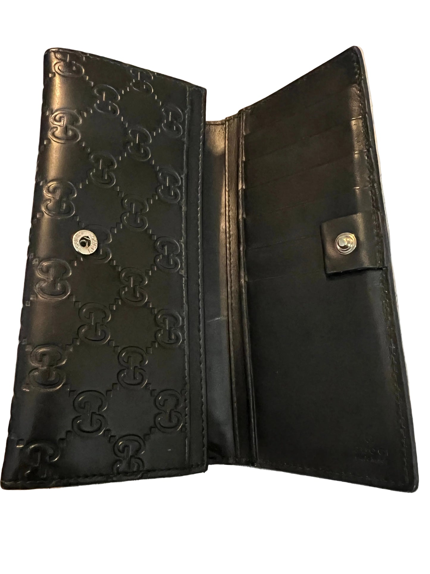 Gucci Embossed Leather Guccissima Web Wallet