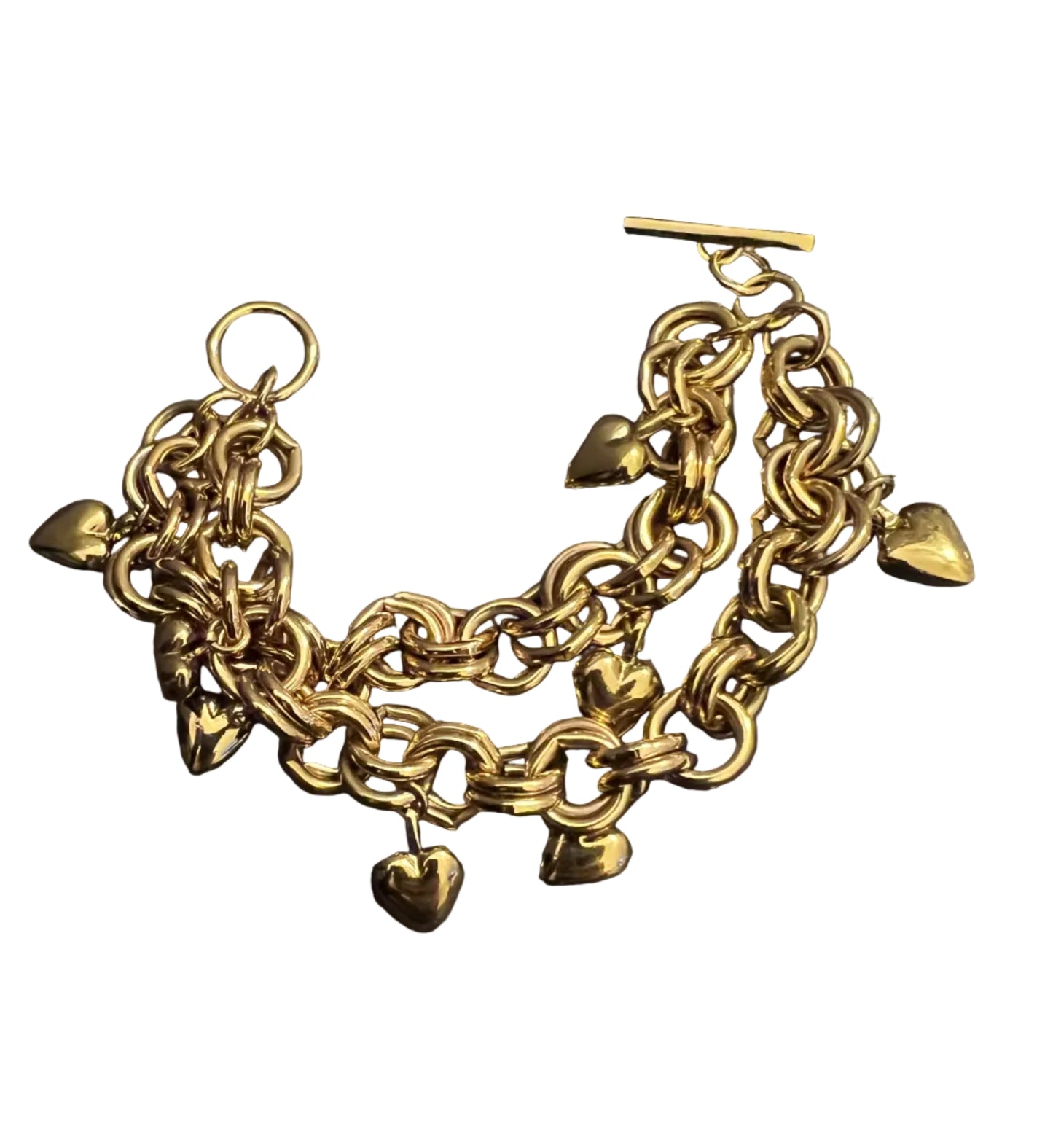 Saint Laurent Heart Charm Bracelet