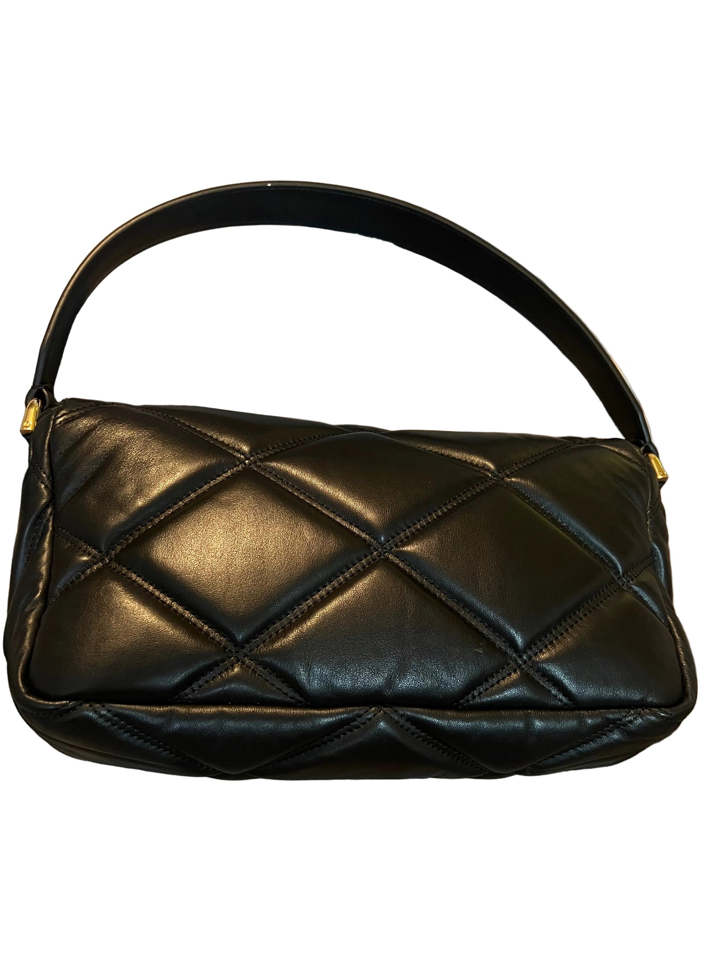 Versace Calfskin Quilted Leather Medusa Chain Shoulder Bag