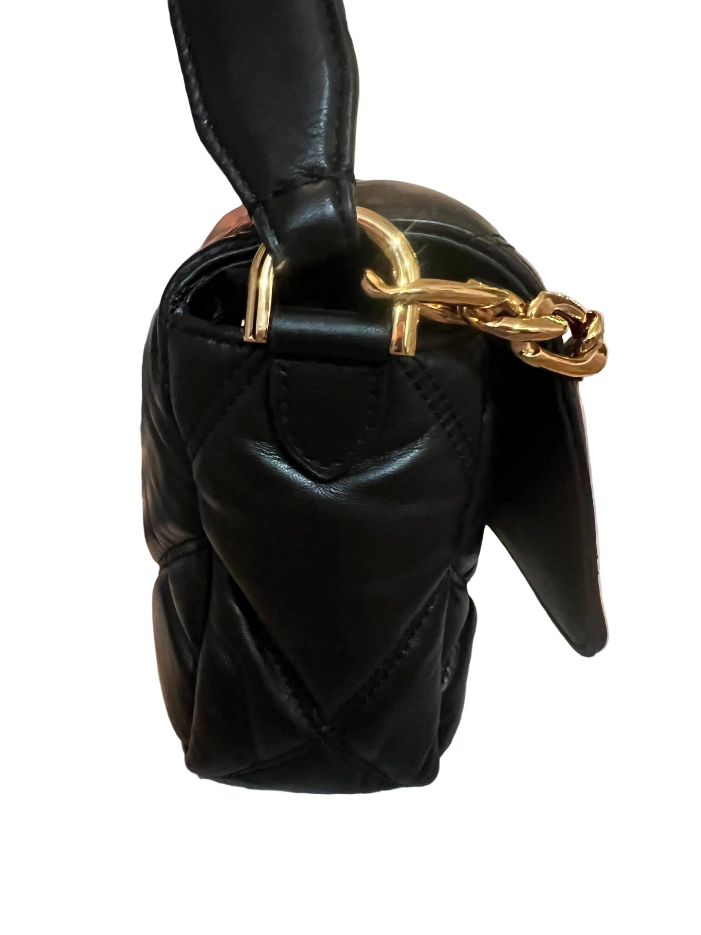 Versace Calfskin Quilted Leather Medusa Chain Shoulder Bag